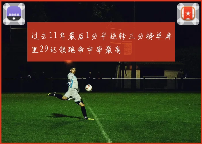 过去11年最后1分半逆转三分榜单库里29记领跑命中率最高